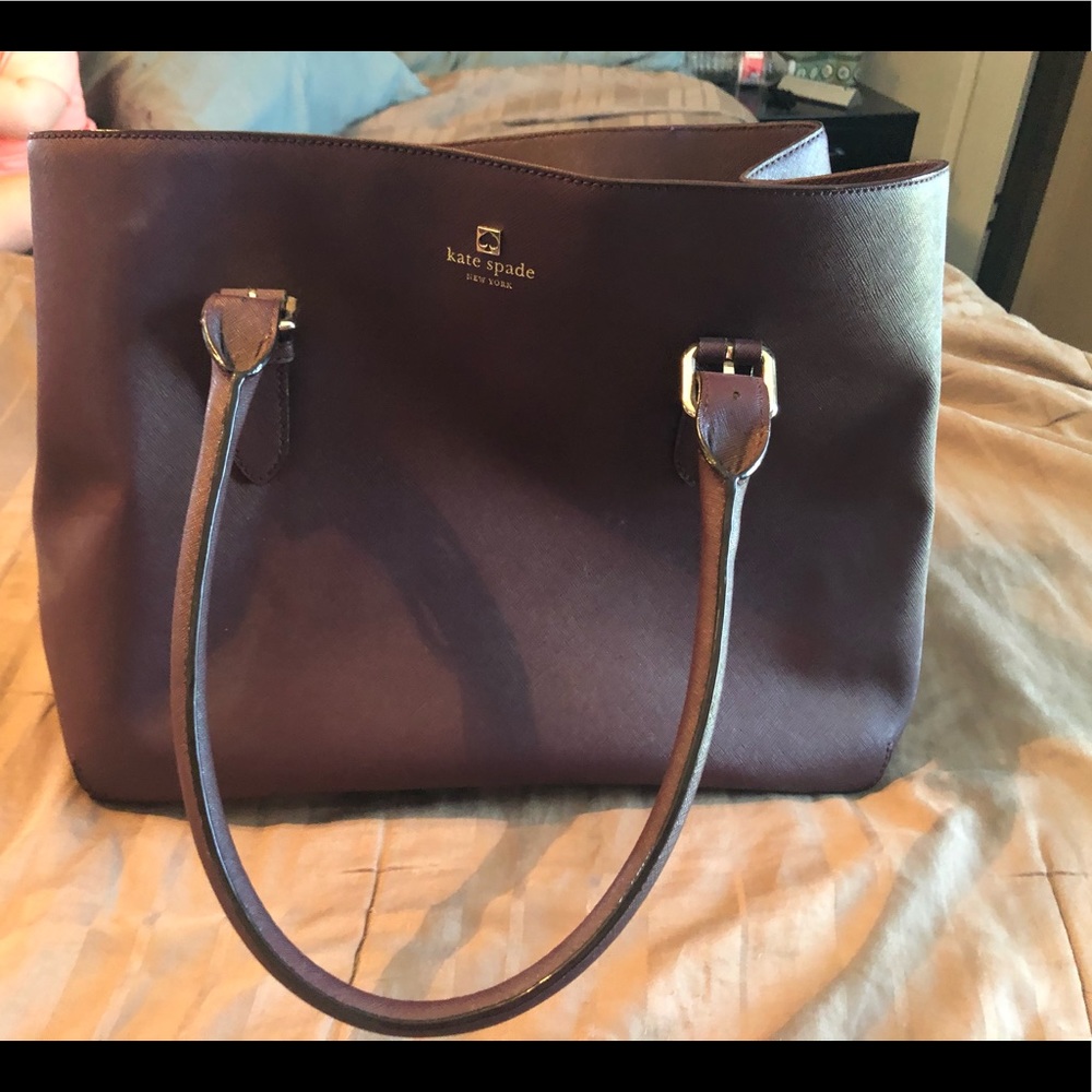 Plum colored Kate Spade tote